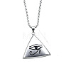 304 Stainless Steel Triangle with Eye of Ra Pendant Necklaces WG6AD07-01-2