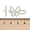 Brass Micro Pave Clear Cubic Zirconia Toggle Clasps KK-K391-21P-02-4