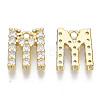 Brass Micro Pave Cubic Zirconia Charms KK-T060-05-M-G-NF-2