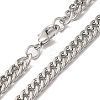 Iron Cuban Link Chain Necklaces for Women Men NJEW-A028-01F-P-2