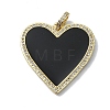 Rack Plating Real 18K Gold Plated Brass Micro Pave Cubic Zirconia Pendants KK-B084-03G-04-1