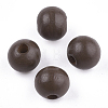 Painted Natural Wood Beads WOOD-S049-05A-1