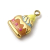 304 Stainless Steel Enamel Pendants STAS-I355-12G-02-2