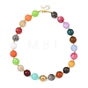 16MM Round Imitation Gemstone Acrylic Beaded Necklaces for Women NJEW-JN06481-2