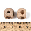 Engraved Beech Wood Beads WOOD-N022-06B-3