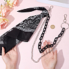 1Pc Alloy Curb Chain & Plastic Paperclip Chain Double Layer Chains for Pants AJEW-BM0001-26-3