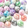 30Pcs Gradient Color Opaque Resin Beads RESI-CJ0003-09-1