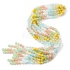 Electroplate Glass Beads Strands EGLA-D300-06-8mm-16-1