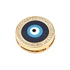 Brass Micro Pave Cubic Zirconia with Enamel Beads KK-L275-61G-01-2
