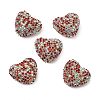 Sparkling Acrylic Heart Beads with Rhinestone Embellishment OACR-NH0001-02B-01-1