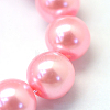 Baking Painted Pearlized Glass Pearl Round Bead Strands HY-Q003-14mm-53-3