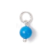 Dyed Natural Freshwater Shell Pendants PALLOY-JF05139-02-3