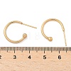 304 Stainless Steel C-shaped Hoop Circle Ball Stud Earrings X-STAS-K204-04G-7