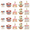 30Pcs 5 Styles Circus Theme Alloy Enamel Pendants ENAM-CJ0004-78-1