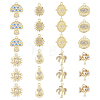 48Pcs 8 Styles Rack Plating Alloy Charms FIND-DC0002-78-1