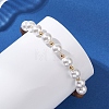 Shell Pearl & Sandalwood Beaded Stretch Bracelets for Women BJEW-TA00728-2