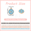4Bags 4 Colors Initial Letter A~Z Alphabet Enamel Charms ENAM-BM0001-41-2