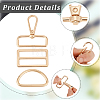 5Bags Alloy D Rings & Slider Buckle & Swivel Clasp Buckles Sets DIY-CL0001-81-6