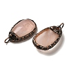 Natural Rose Quartz Pendants G-K381-05R-05-2