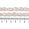 Opaque Solid Color Electroplate Glass Beads Strands EGLA-N013-P10mm-B08-4