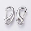 304 Stainless Steel Push Gate Snap Keychain Clasp Findings X-STAS-G039-04P-2