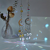 2Pcs 2 Colors Crystal AB Chandelier Glass Octagon Pendant Decorations HJEW-GA0001-40-4