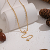 304 Stainless Steel Pave Clear Cubic Zirconia Flower Tassel Y Necklaces for Women ZN1506-5