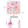 30Pcs 6 Colors Transparent Glass Pendants GLAA-CJ0002-17-2