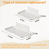 4 Bags 2 Styles Plastic Bathroom Foldable Wall-Mounted Shelves ODIS-DL0001-07-2