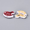 Printed Opaque Acrylic Beads OACR-Q198-03-3