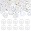 40Pcs 4-Hole Shell Buttons BUTT-ME0001-23-1
