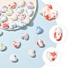 26Pcs 5 Colors Glazed Porcelain Beads PORC-FS0001-33-2