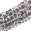 Electroplate Transparent Glass Beads Strands EGLA-N022-04A-D02-1