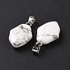 Natural Howlite Pendants G-B041-03P-14-4