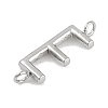 304 Stainless Steel Letter Connector Charms STAS-M108-01P-05-2