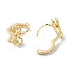 Bowknot Brass Hoop Earrings for Women EJEW-U008-13G-2
