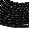 Natural Black Onyx Beads Strands X-G-L635-A01-4x2mm-01-5