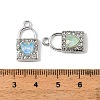 UV Plating Alloy Glass Pendants FIND-K032-30P-3