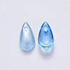 Transparent Spray Painted Glass Charms GLAA-R211-07-2