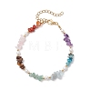 Chakra Natural Rose Quartz & Amethyst & Apatite & Aquamarine & Green Aventurine & Tiger Eye & Carnelian Chip Beaded Bracelets for Women BJEW-JB11740-01-2