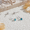 2 Pairs 925 Sterling Silver Stud Earring Settings STER-BC0002-89A-5