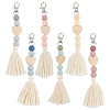 6Pcs 6 Colors Tassels Silicone Beaded Pendant Decoration HJEW-GO0001-02-1