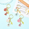 Alloy Enamel Disc & Gramophone & Musical Note Pendant Decorations KEYC-YW00286-03-5