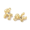 Brass Micro Pave Cubic Zirconia Charms KK-B166-15G-2