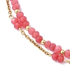Adjustable Natural Malaysia Jade & 304 Stainless Steel Multi-strand Bracelets BJEW-JB13035-03-3