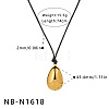 304 Stainless Steel Geometric Pendant Black Cord Necklaces FS-WG6204F-02-1
