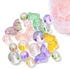 410Pcs 15 Style Transparent Spray Painted Glass Beads GLAA-YW0001-81-2