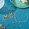 12Pcs 2 Colors Brass Pave Cubic Zirconia Heart Links Connector Charms KK-TA0003-48E-7