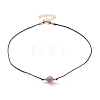 Faceted Natural Dyed Amethyst Pendant Necklaces NJEW-JN03230-03-1