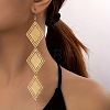 Alloy Rhombus Dangle Earrings FS-WG9FBBE-02-1